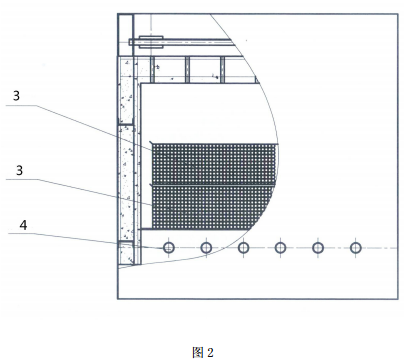 粉煤灰陶粒燒結(jié)爐的側(cè)面局部剖視圖